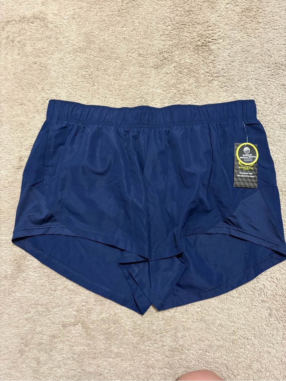 Women’s Plus Size 2X Blue Athletic Shorts NEW with Brief Lined NWT